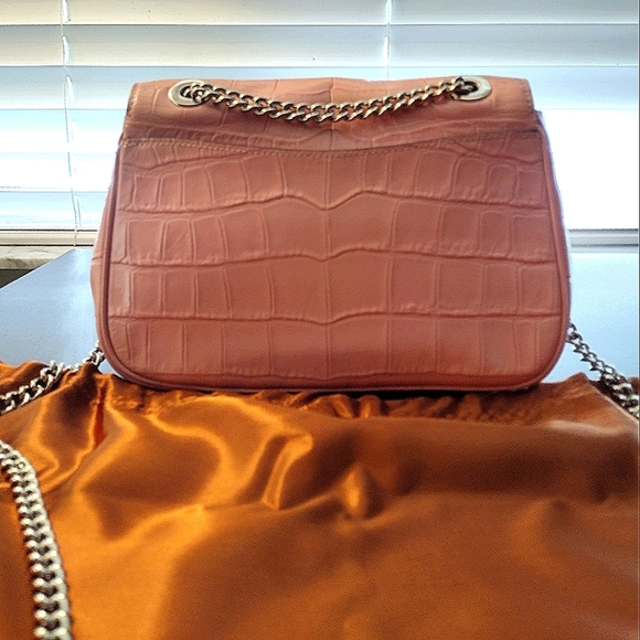 Coach Cassidy Pink Croc Crossbody Bag F38081 - Picture 15 of 17